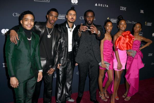 Justin Dior Combs, Christian Combs, Quincy Brown, Honoree Sean "Diddy" Combs, D'Lila Star Combs, Chance Combs, and Jessie James Combs